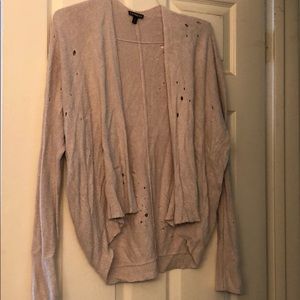 Express distressed open cardigan